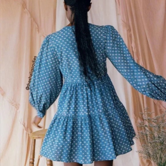 Christy Dawn The Liana Dress | Indigo Petunia Dot - Picture 2 of 2